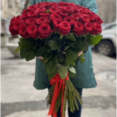 Букет з червоних троянд 101 шт.