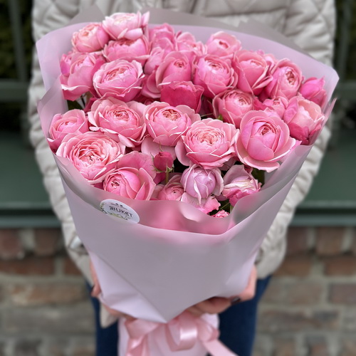 Букет з піоновидних троянд Евіан